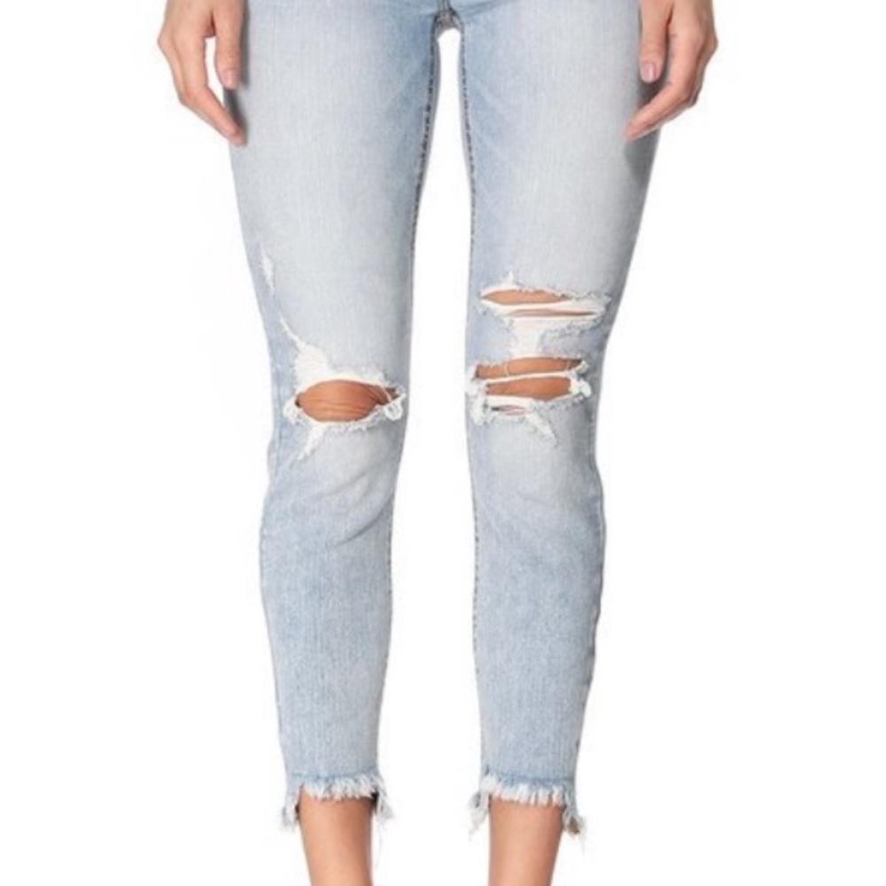 Light Blue Distressed Women's Jeans